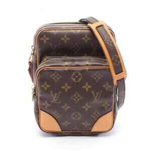 LOUIS VUITTON Authentic Brown Monogram Leather Shoulder Bag